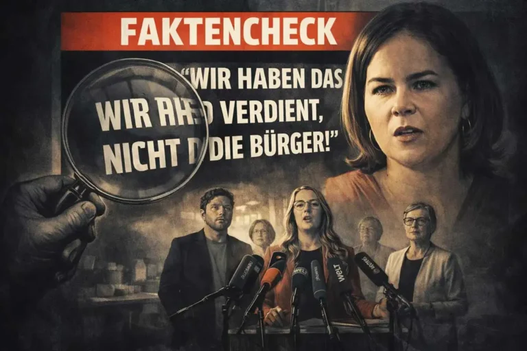 Lupe enthüllt auf einer Faktencheck-Titelgrafik den AfD-Hintergrund eines angeblichen Baerbock-Zitats