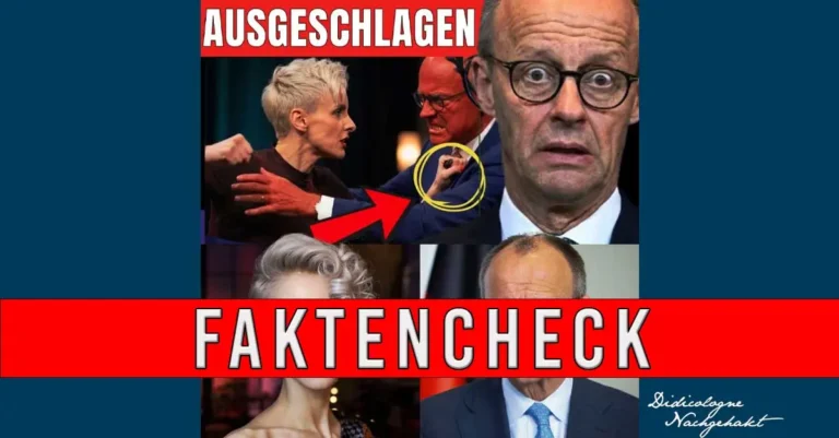 Collage zeigt Lisa Eckhart bei „Nuhr im Ersten“ neben einem irreführenden Facebook-Post mit Clickbait-Behauptung