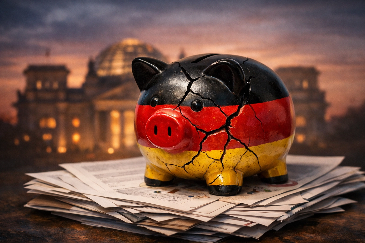 Alarmsignal Vertrauen – symbolische Darstellung für schwindendes Vertrauen in Politiker und staatliche Institutionen