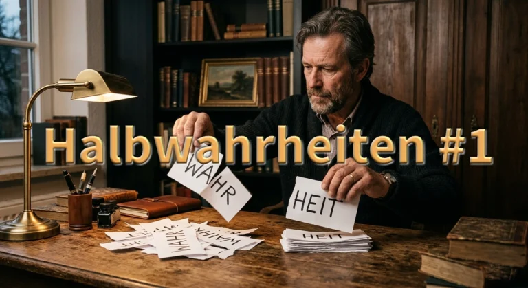 Mann zerreißt Zettel mit Aufschrift WAHRHEIT und behält nur die HEIT-Hälfte – Symbolbild für Halbwahrheiten