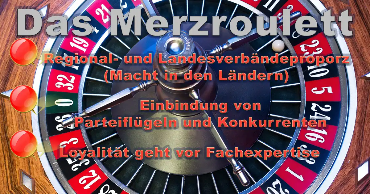 Infografik Roulett: Drei Faktoren des Merz-Kabinettsumbaus