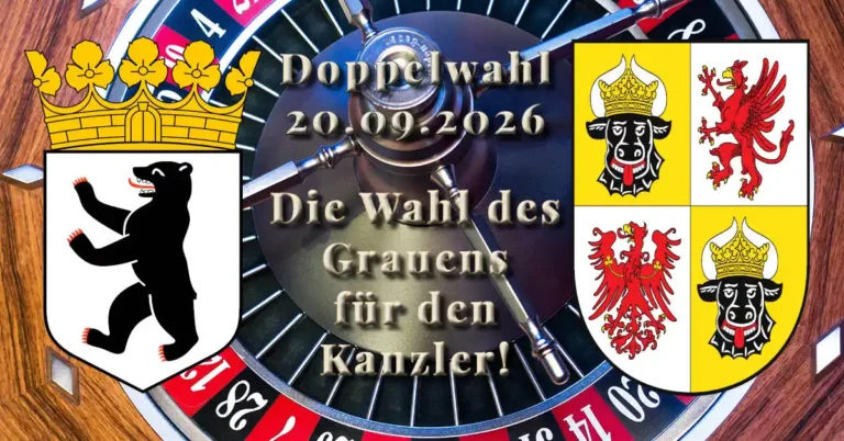 Wahlkabinen symbolisieren die Doppelwahl in Berlin und Mecklenburg-Vorpommern am 20. September 2026.